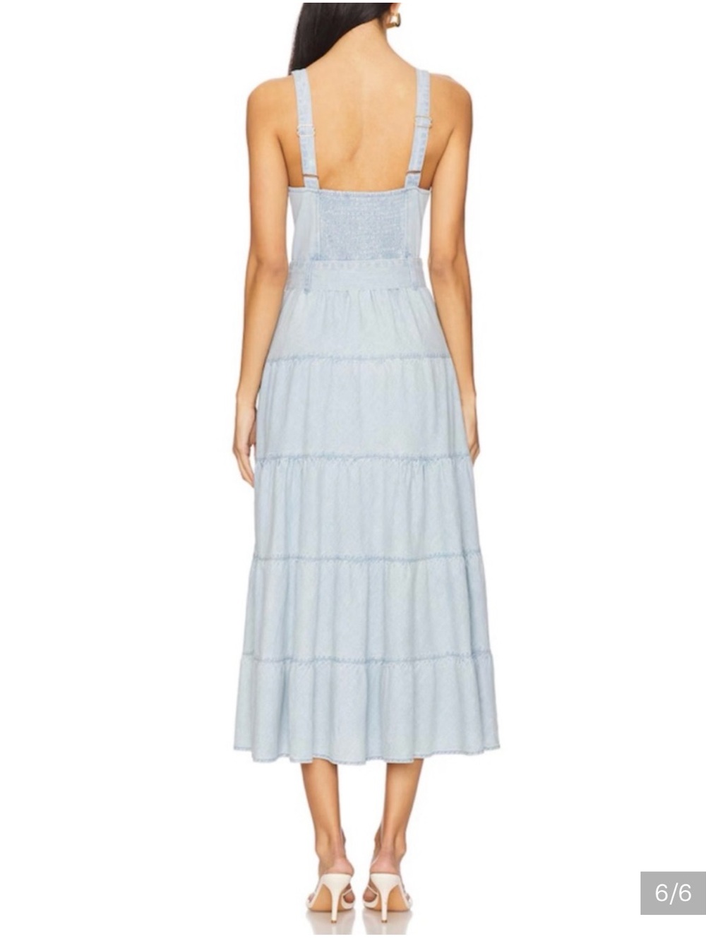 Show Me Your MuMu Dew Drop Lainey Midi Dress in Pale Blue - Picture 3 of 12